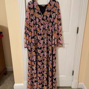 Floral Maxi Dress; XL
